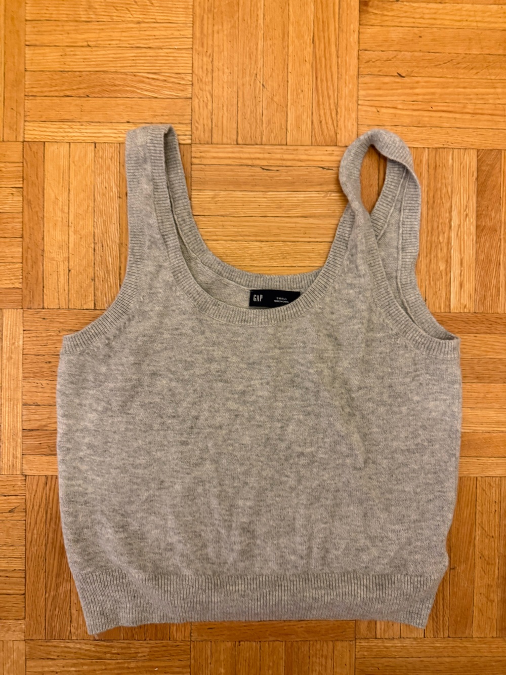GAP Gray Knit Scoop Neck Tank